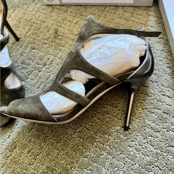 Jimmy Choo Tendor Suede Heels - Picture 7 of 9